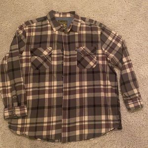 MENS 2XL FLANNEL PLAID SHIRT WORN ONE TIME